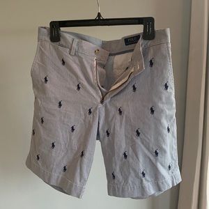 Polo Ralph Lauren Blue/White Striped Shorts, size : 29